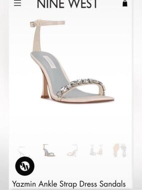 Nine West white summer Heel